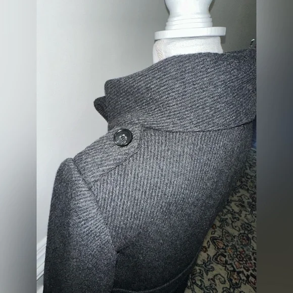 Women’s Ann Taylor Loft Winter Jacket Peacoat Charcoal Gray Sz M - Picture 9 of 15